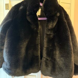 EUC Milly Minis Black Faux Fur Jacket